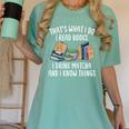 That's What I Do I Read Books I Drink Matcha I Know Things Women's Comfort Colors T-Shirt Violet That's What I Do I Read Books I Drink Matcha I Know Things Women's Comfort Colors T-Shirt Violet