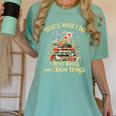 That's What I Do I Read Books And I Know Things Book Floral Women's Comfort Colors T-Shirt Violet