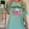 Tired Moms Book Club Running On Coffee Chaos And Chapter Cat Women's Comfort Colors T-Shirt Violet