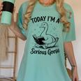Today I'm A Serious Goose Animal Reading Book Lovers Women's Comfort Colors T-Shirt Violet Today I'm A Serious Goose Animal Reading Book Lovers Women's Comfort Colors T-Shirt Violet