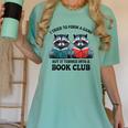 I Tried To Form Gang But It Turned Into A Book Club Reading Women's Comfort Colors T-Shirt Violet