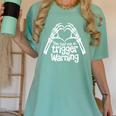 You Had Me At Trigger Warning Skeleton Book Reading Lover Women's Comfort Colors T-Shirt Violet