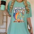 Unearth A Story Rainbow Treasure Book Women's Comfort Colors T-Shirt Violet