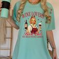 Valentine’s Day Wine Lovers Book Club We Read Wine Labels Women's Comfort Colors T-Shirt Violet Valentine’s Day Wine Lovers Book Club We Read Wine Labels Women's Comfort Colors T-Shirt Violet