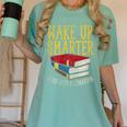 Wake Up Smarter Librarian Book Stack Premium Tri-Blend Women's Comfort Colors T-Shirt Violet Wake Up Smarter Librarian Book Stack Premium Tri-Blend Women's Comfort Colors T-Shirt Violet