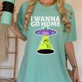 I Wanna Go Home Introvert UFO UAP Flying Saucer Trippy Alien Raglan Baseball Tee Women's Comfort Colors T-Shirt Violet I Wanna Go Home Introvert UFO UAP Flying Saucer Trippy Alien Raglan Baseball Tee Women's Comfort Colors T-Shirt Violet