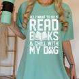 All I Want To Do Is Read Books Reading Dog Lovers Women's Comfort Colors T-Shirt Violet All I Want To Do Is Read Books Reading Dog Lovers Women's Comfort Colors T-Shirt Violet