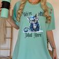 We'Re All Mad Here Cheshire Cat Alice Wonderland Book Kids Women's Comfort Colors T-Shirt Violet