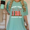 When I Think About Books I Touch My Shelf Bookworm Lovers Women's Comfort Colors T-Shirt Violet When I Think About Books I Touch My Shelf Bookworm Lovers Women's Comfort Colors T-Shirt Violet