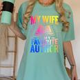 My Wife Is My Favorite Author Book Writer Writing Husband Women's Comfort Colors T-Shirt Violet