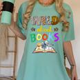 Wild About Reading Books Reader Bookworm Animals Book Lover Women's Comfort Colors T-Shirt Violet