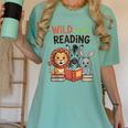 Wild About Reading Zoo Animals For Bookworm Book Reader Women's Comfort Colors T-Shirt Violet Wild About Reading Zoo Animals For Bookworm Book Reader Women's Comfort Colors T-Shirt Violet