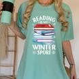 Winter Reading Book Bookworm Winter Women's Comfort Colors T-Shirt Violet Winter Reading Book Bookworm Winter Women's Comfort Colors T-Shirt Violet