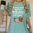 Woman Cannot Survive On Books Alone She Also Needs Yarn Women's Comfort Colors T-Shirt Violet Woman Cannot Survive On Books Alone She Also Needs Yarn Women's Comfort Colors T-Shirt Violet