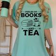 Women's Fueled By Books And Tea Book Lover Bookworm Reading Books Women's Comfort Colors T-Shirt Violet