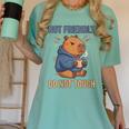 Women's Grouchy Capybara Not Friendly Do Not Touch Introvert Women's Comfort Colors T-Shirt Violet Women's Grouchy Capybara Not Friendly Do Not Touch Introvert Women's Comfort Colors T-Shirt Violet