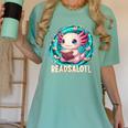Women's Readsolotl Kawaii Axolotl Reading Book Lover Women's Comfort Colors T-Shirt Violet
