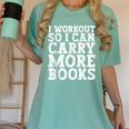I Workout So I Can Carry More Books Lover Bookworm Gym Women's Comfort Colors T-Shirt Violet