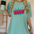 Yeah Comic Comic Book Graphic Women's Comfort Colors T-Shirt Violet