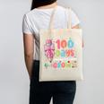100th Day Of School Teacher Women Floral Books Canvas Tote Bag 100th Day Of School Teacher Women Floral Books Canvas Tote Bag