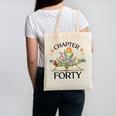 1986 Chapter Forty 40th Birthday Wildflower Book Canvas Tote Bag