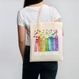 8647 Foxtrots Tangos Deltas Book Flower Resist Book Lovers Canvas Tote Bag