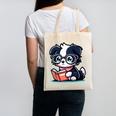 Adorable Book Lover Border Collie With Reading Glasses Cute Raglan Baseball Tee Canvas Tote Bag Adorable Book Lover Border Collie With Reading Glasses Cute Raglan Baseball Tee Canvas Tote Bag