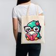 Adorable Book Lover Humming Bird With Reading Glasses Cute Canvas Tote Bag