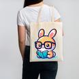 Adorable Book Lover Rabbit With Reading Glasses Cute Premium Canvas Tote Bag Adorable Book Lover Rabbit With Reading Glasses Cute Premium Canvas Tote Bag