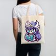 Adorable Book Lover Valkyrie With Reading Glasses Cute Canvas Tote Bag