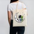Astronaut Reading Book To Alien Moon Space Astronomy Canvas Tote Bag
