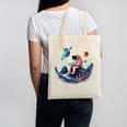 Astronaut Reading Book In Space Books Lover Bookworm Canvas Tote Bag