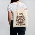 Audio Book Reader Book Lover Raccoon I Read With My Ears Canvas Tote Bag