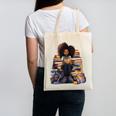 Back To School Afro Melanin Girl Reading Book Bookworm Canvas Tote Bag
