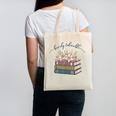 Barely Tolerable Book Lover Floral Quote Pride And Prejudice Canvas Tote Bag