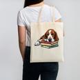 Basset Hound Books Dog Breed Graphic Canvas Tote Bag Basset Hound Books Dog Breed Graphic Canvas Tote Bag
