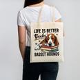 Basset Hound Dog Breed Life Is Better With Books And a For Men Women Girls Kids Canvas Tote Bag