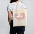 Big Book And Fall Heart Canvas Tote Bag