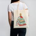 Book Christmas Tree For Librarians Book Lovers Canvas Tote Bag