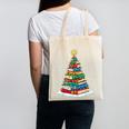 Book Christmas Tree Xmas Lights Book Lover Teacher Librarian Canvas Tote Bag Book Christmas Tree Xmas Lights Book Lover Teacher Librarian Canvas Tote Bag