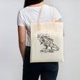 Book Dinosaur Bookworm T-Rex Dino Reading Books Book Canvas Tote Bag