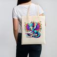Book Dragon Reading Canvas Tote Bag Book Dragon Reading Canvas Tote Bag