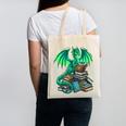 Book Dragon Reading Fantasy Canvas Tote Bag