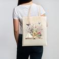 Book Flowers And Butterfly Beautiful Reading Reader Graphic Canvas Tote Bag