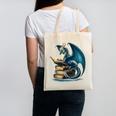 Book Lover Bookworm Reading Books Dragon Sci-Fi Character Canvas Tote Bag Book Lover Bookworm Reading Books Dragon Sci-Fi Character Canvas Tote Bag