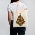 Book Lover Christmas Graphic For Librarians Canvas Tote Bag Book Lover Christmas Graphic For Librarians Canvas Tote Bag