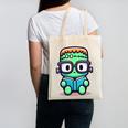 Book Lover Frankenstein's Monster With Reading Glasses Canvas Tote Bag