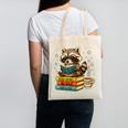 Book Lover Racoon Reading Bookish Library Read Books Be Kind Canvas Tote Bag