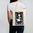Book Lover The Reader Tarot Card Skeleton Reading Canvas Tote Bag