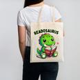 Book Lover Reading Dinosaur Readosaurus Library Canvas Tote Bag